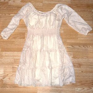 Allison Britney Cream Lace Dress Size Small